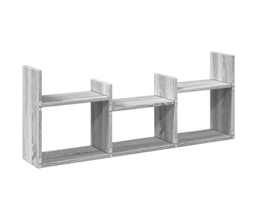 Armario de pared madera de ingeniería gris Sonoma 100x18x40 cm