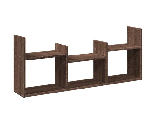 Mueble de pared madera de ingeniería marrón roble 100x18x40 cm