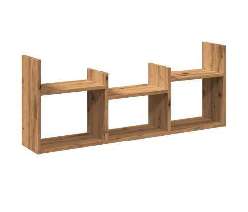 Armario de pared madera ingeniería roble artesanal 100x18x40 cm