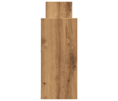 Armario de pared madera ingeniería roble artesanal 100x18x40 cm