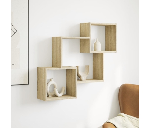 Armario de pared madera de ingeniería roble sonoma 78x18x71 cm