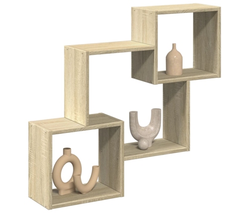 Armario de pared madera de ingeniería roble sonoma 78x18x71 cm