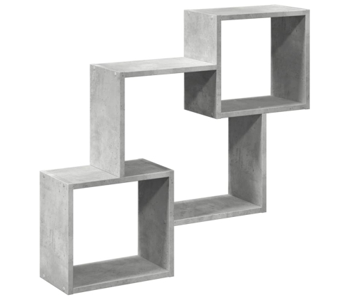 Armario de pared madera de ingeniería gris hormigón 78x18x71 cm