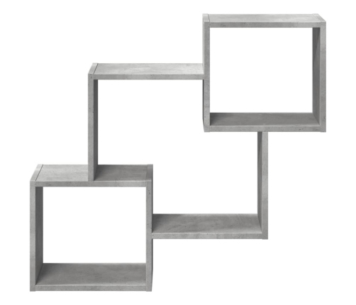 Armario de pared madera de ingeniería gris hormigón 78x18x71 cm