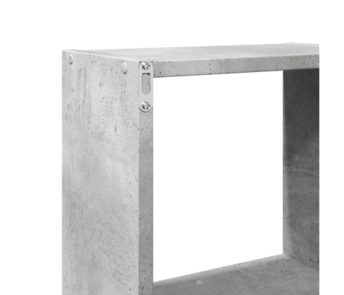 Armario de pared madera de ingeniería gris hormigón 78x18x71 cm