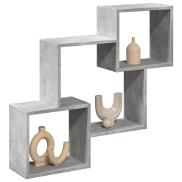 Armario de pared madera de ingeniería gris hormigón 78x18x71 cm