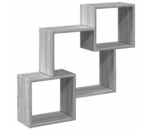 Armario de pared madera de ingeniería gris Sonoma 78x18x71 cm