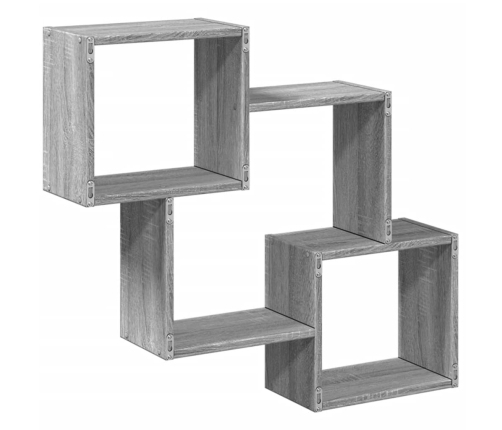 Armario de pared madera de ingeniería gris Sonoma 78x18x71 cm