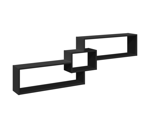 Armario de pared madera de ingeniería negro 158x18x53 cm