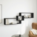 Armario de pared madera de ingeniería negro 158x18x53 cm