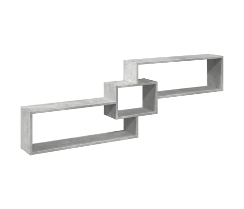 Armario de pared madera ingeniería gris hormigón 158x18x53 cm