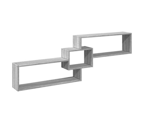 Armario de pared madera de ingeniería gris Sonoma 158x18x53 cm