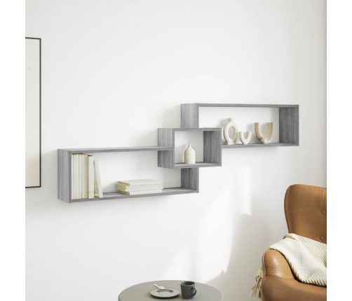 Armario de pared madera de ingeniería gris Sonoma 158x18x53 cm