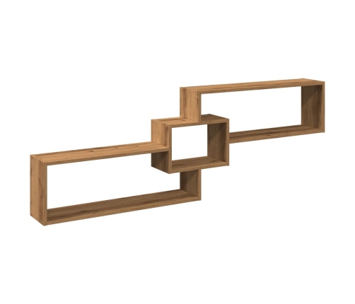 Armario de pared madera ingeniería roble artesanal 158x18x53 cm