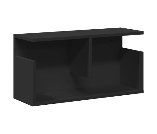 Mueble de pared madera de ingeniería negro 60x20x30 cm