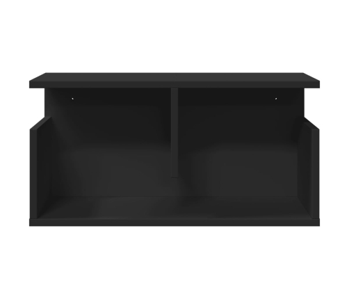 Mueble de pared madera de ingeniería negro 60x20x30 cm