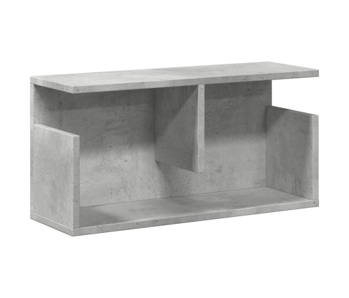 Mueble de pared madera de ingeniería gris hormigón 60x20x30 cm