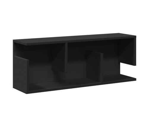 Armario de pared madera de ingeniería negro 80x20x30 cm