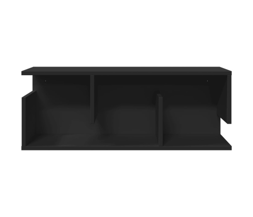 Armario de pared madera de ingeniería negro 80x20x30 cm