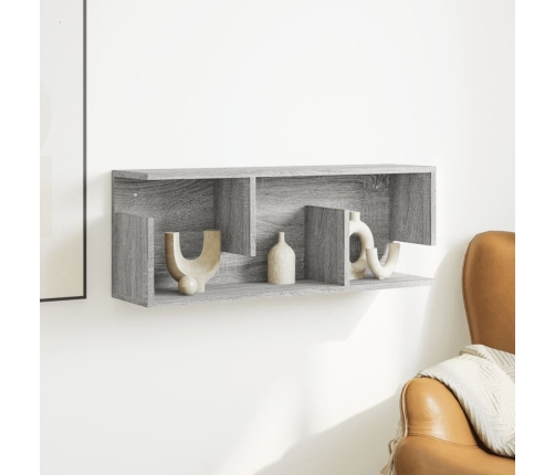 Armario de pared madera de ingeniería gris Sonoma 80x20x30 cm