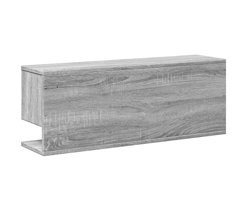 Armario de pared madera de ingeniería gris Sonoma 80x20x30 cm