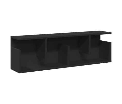 Armario de pared madera de ingeniería negro 100x20x30 cm