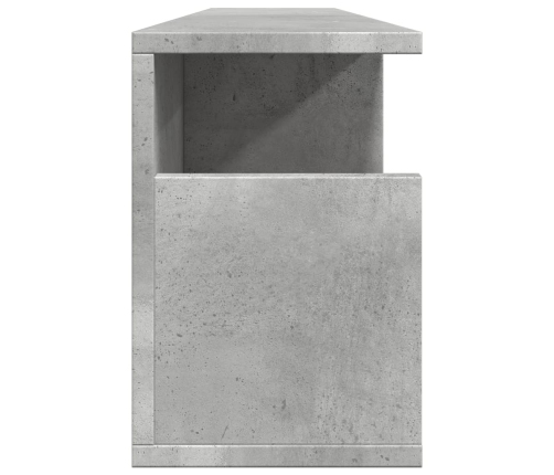 Armario de pared madera ingeniería gris hormigón 100x20x30 cm