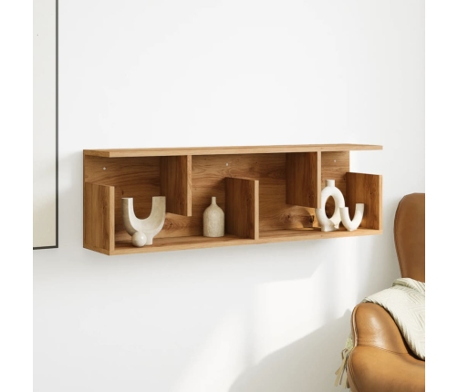 Mueble de pared madera ingeniería roble artisian 100x20x30 cm