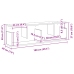 Mueble de pared madera ingeniería roble artisian 100x20x30 cm