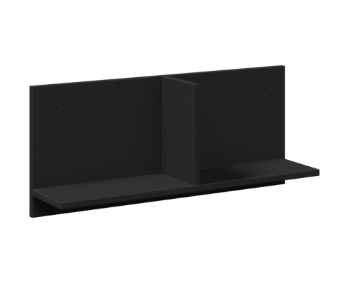 Armario de pared madera de ingeniería negro 70x16,5x30 cm