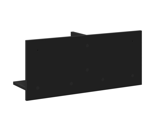 Armario de pared madera de ingeniería negro 70x16,5x30 cm