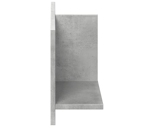 Armario de pared madera ingeniería gris hormigón 70x16,5x30 cm