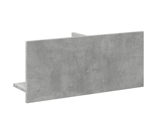 Armario de pared madera ingeniería gris hormigón 70x16,5x30 cm