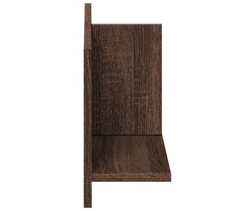 Mueble de pared madera de ingeniería marrón roble 70x16,5x30 cm