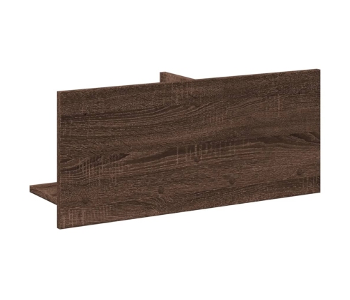 Mueble de pared madera de ingeniería marrón roble 70x16,5x30 cm