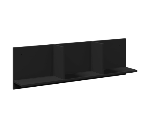 Mueble de pared madera de ingeniería negro 100x16,5x30 cm