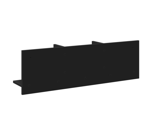 Mueble de pared madera de ingeniería negro 100x16,5x30 cm