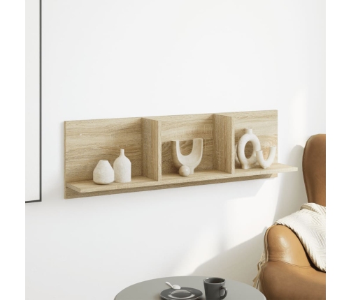 Mueble de pared madera ingeniería roble sonoma 100x16,5x30 cm