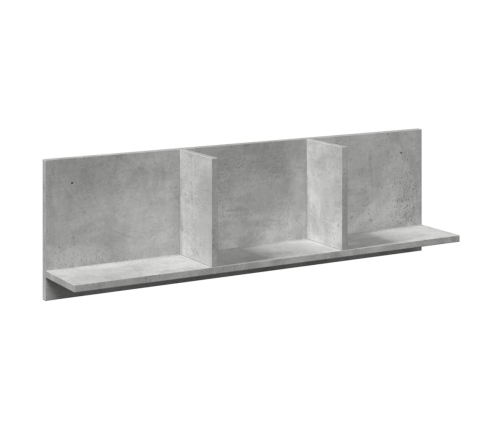 Mueble de pared madera ingeniería gris hormigón 100x16,5x30 cm