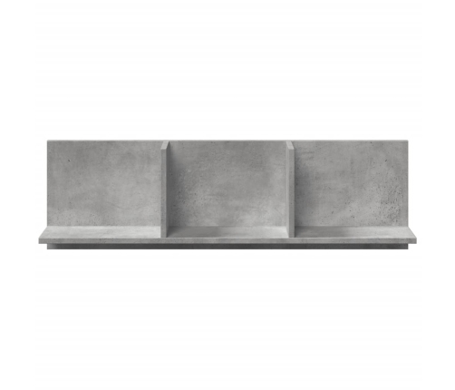 Mueble de pared madera ingeniería gris hormigón 100x16,5x30 cm