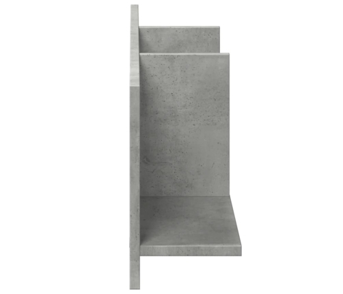 Mueble de pared madera ingeniería gris hormigón 100x16,5x30 cm