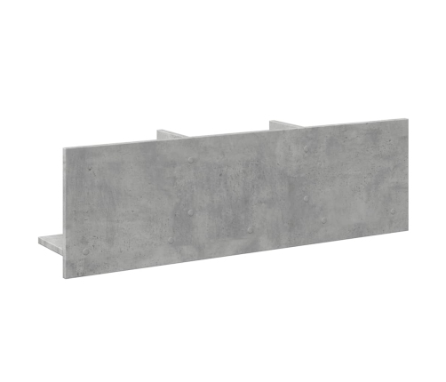 Mueble de pared madera ingeniería gris hormigón 100x16,5x30 cm