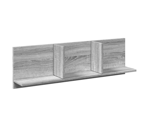 Mueble de pared madera ingeniería gris Sonoma 100x16,5x30 cm