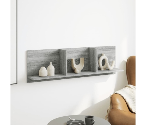 Mueble de pared madera ingeniería gris Sonoma 100x16,5x30 cm