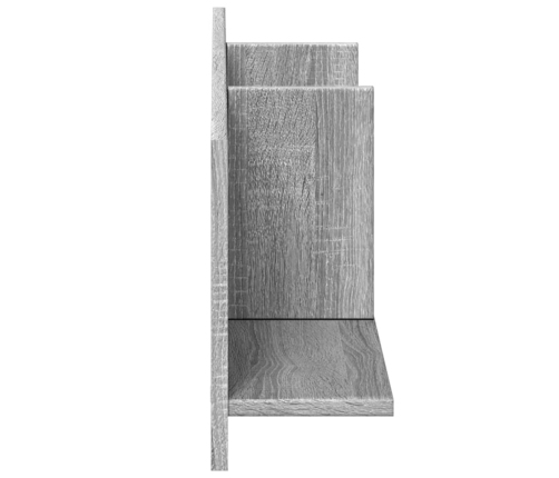 Mueble de pared madera ingeniería gris Sonoma 100x16,5x30 cm