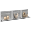 Mueble de pared madera ingeniería gris Sonoma 100x16,5x30 cm