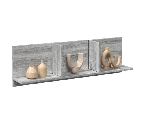 Mueble de pared madera ingeniería gris Sonoma 100x16,5x30 cm