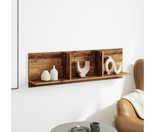 Mueble de pared madera de ingeniería envejecida 100x16,5x30 cm