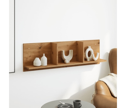 Mueble de pared madera ingeniería roble artisian 100x16,5x30 cm