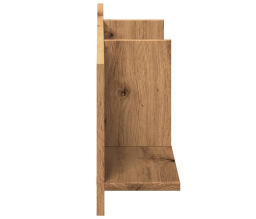 Mueble de pared madera ingeniería roble artisian 100x16,5x30 cm